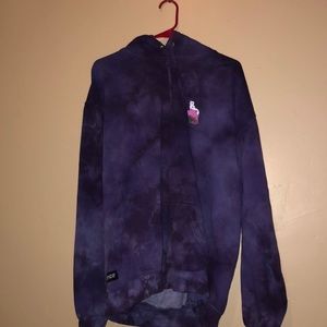 Tie dye purple rip and dip hoodie